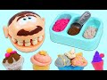 Feeding Mr. Play Doh Head Ice Cream Cone &amp; Ice Cream Sundae | Fun &amp; Easy DIY Play Dough Crafts!