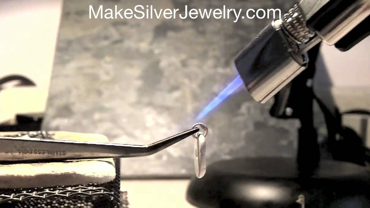 How to solder a sterling silver jump ring up close look - YouTube