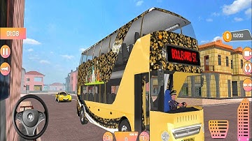 Real Double Decker Bus Simulator - Bus Driving Game 2025 😁 || Bus Game Android Gameplay