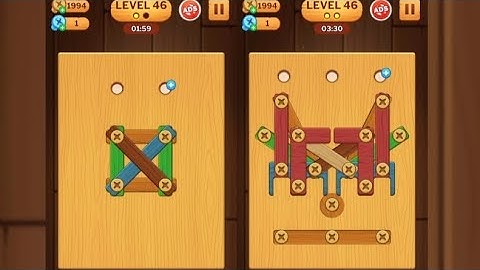 Screw Puzzle: Wood Nut & Bolt - Level 46