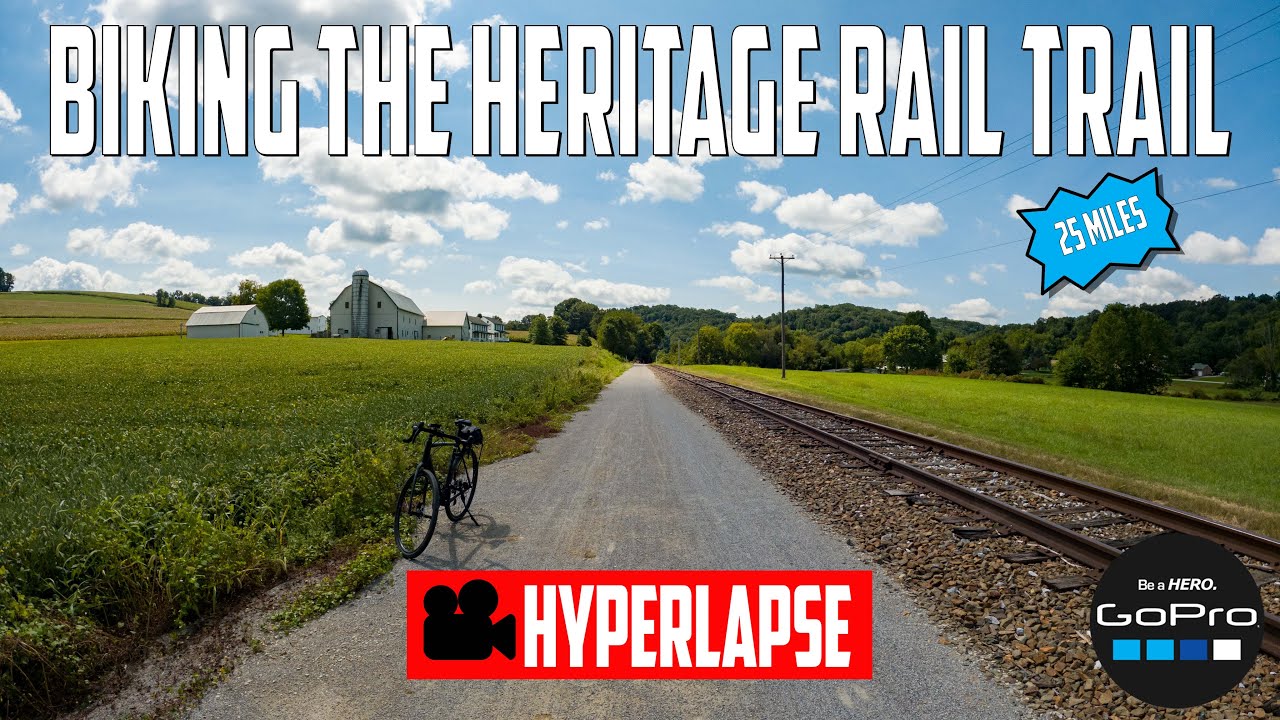 Biking the Heritage Rail Trail - New Freedom, Pennsylvania (GoPro Hyperlapse)