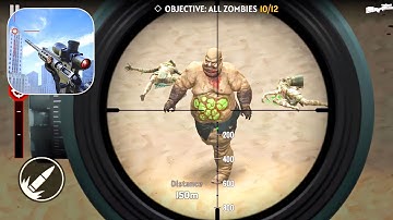 SNIPER ZOMBIE 2 Region 6 - Mission 30 To 35 - Android GamePlay