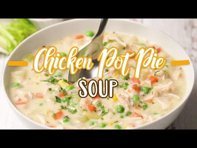 Chicken Pot Pie Soup - Sugar Spun Run