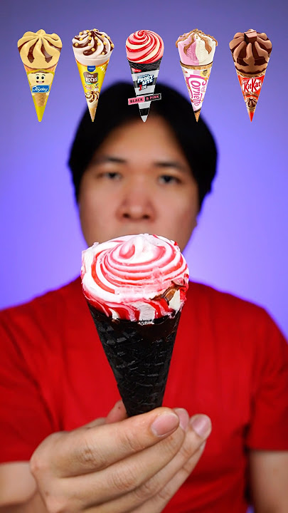 EATING VARIOUS CONE ICE CREAM #asmr #mukbang