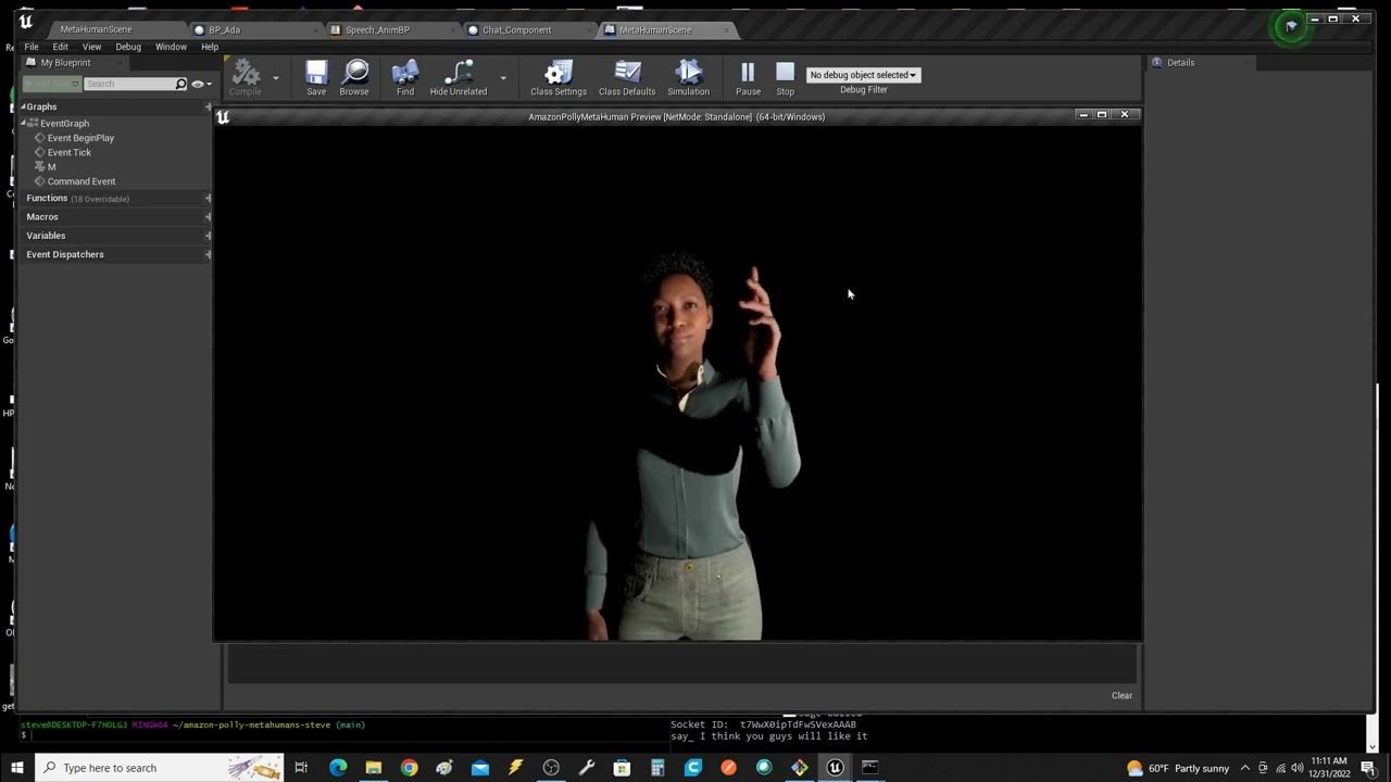 "GPT-3 + Unreal Engine + Socket.IO: A Guide to Building a Real time