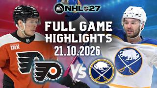 Buffalo Sabres Vs Philadelphia Flyers Full Game Highlights Oct 21, 2026 NHL 27
