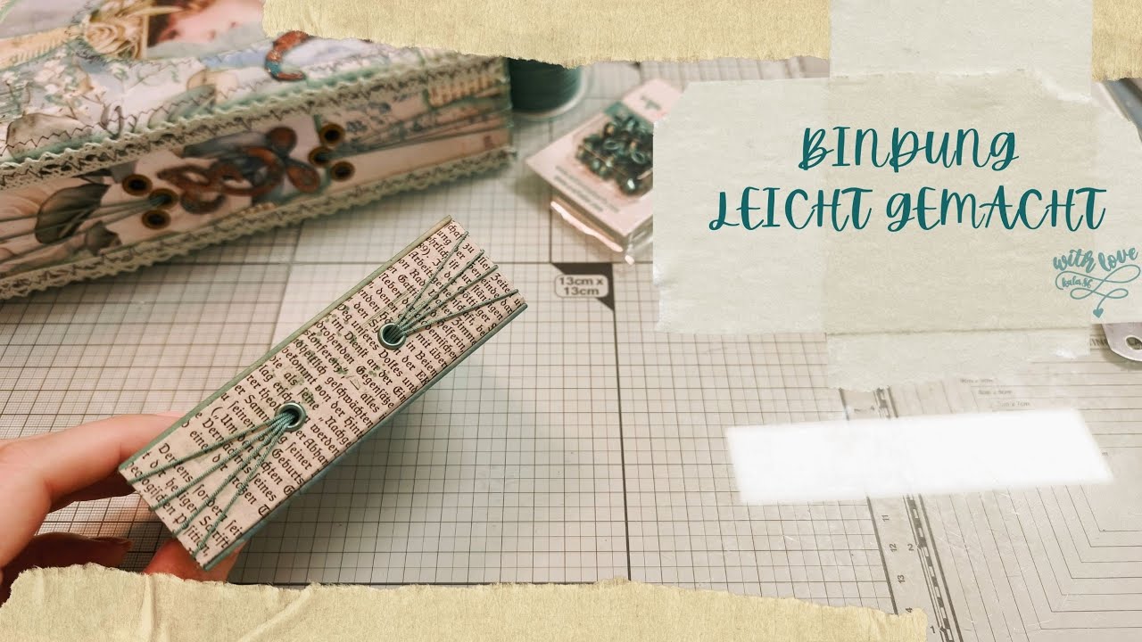 Junk Journal Bindung | Anfängerfreundlich | Eucalyptus & Rosen Papier von @agnesjohannaart