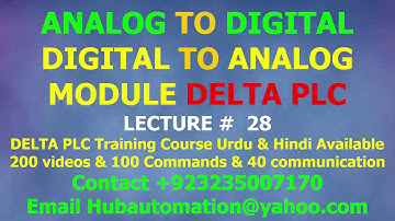 DELTA PLC ANALOG TO DIGITAL MODULE USING WITH PRESSURE TRANSMITER  4MA T0 20 MA & 0 T0 10 V LEC 28