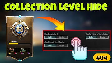 How to hide collection level in bgmi | Collection level kese badhaye | Collection Level Hide Part-4
