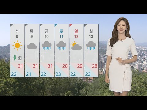 [<strong>날씨</strong>] 절기 &amp;#39;소서&amp;#39; 30도 안팎 더위…<strong>제주도</strong> 낮까지 비 / 연합뉴스TV (YonhapnewsTV)