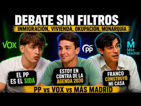 DEBATE PP vs Vox vs Más Madrid I Inmigración, Franco y okupación sin filtros