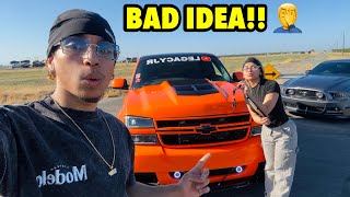 I LET MY GIRLFRIEND DRIVE MY BUILT SILVERADO TRUCK!! ( BAD IDEA! )