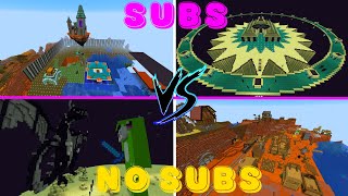 2 Equipos Compiten por el Mejor Survival en 1 Semana - (SUB VS NO SUBS)