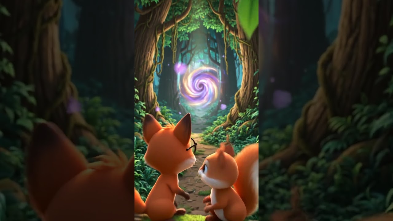 Fox and squirrel realize the portal  #hoathinhdethuong #cartoonkids #hoathinhgiadinh #animation