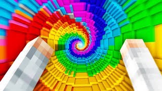 This is what happens when you play Minecraft Dropper in VR...