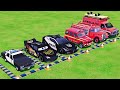 POLICE COLORFULL - TRANSPORTING POLICE CARS, AMBULANCE VEHICLES, FIRE TRUCK WITH TRUCK - FS22 #412