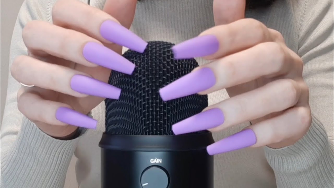 ASMR Mic Scratching Long Nails 1 Hour YouTube