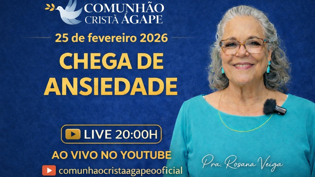 CHEGA DE ANSIEDADE | Como Vencer a Ansiedade Pela Palavra de Deus – Live 20h com Pra. Rosana Veiga