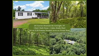 Secluded, Wooded, 21.58 Acres with 3 Bed, 2 Bath 2003 Home - 201 Sunrise Mt Rd. Kortright, NY