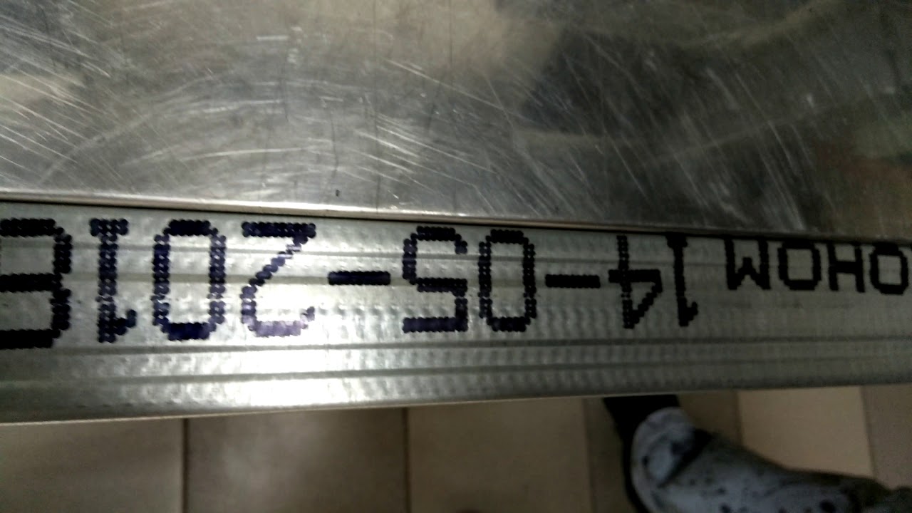 Нанесение маркировки на оцинковку