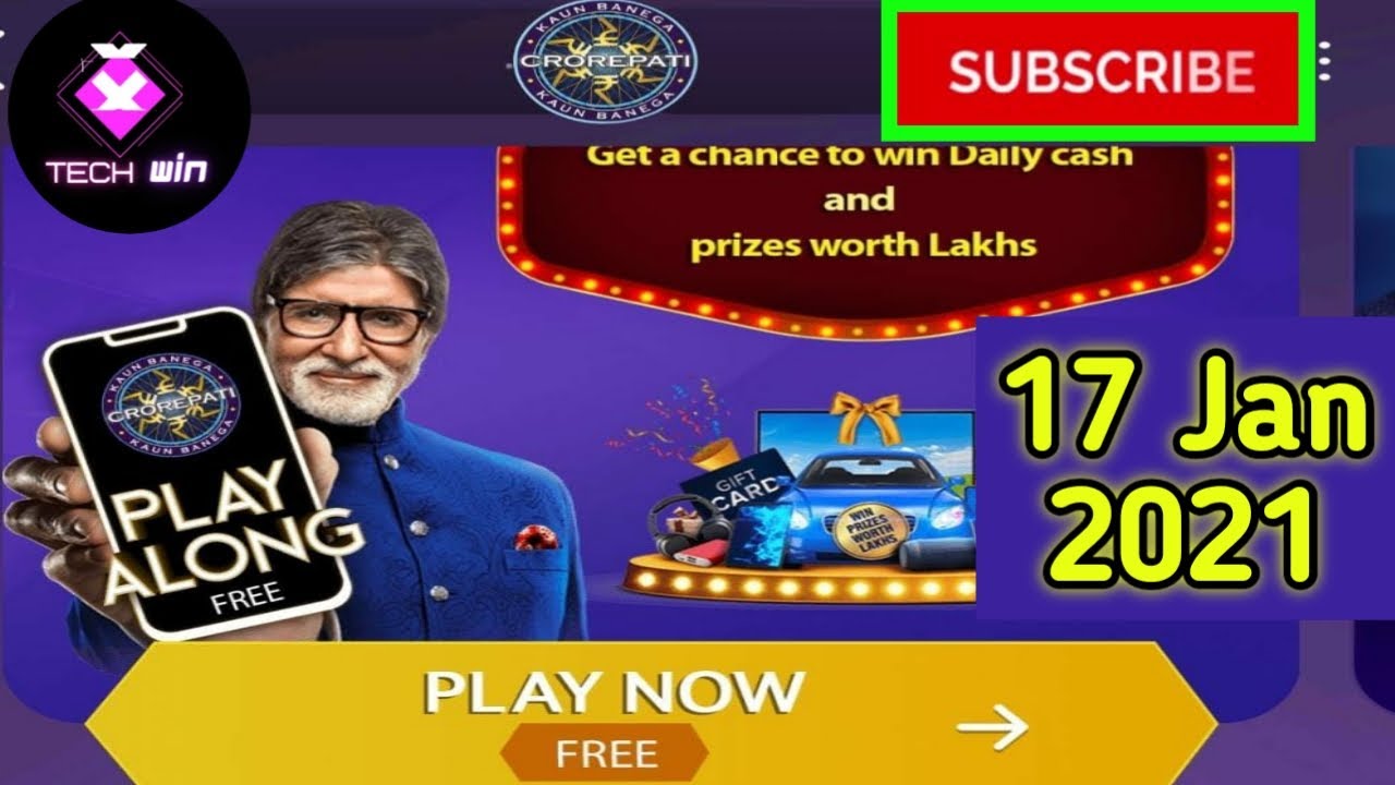 🎁 KBC Play Along 2020 - Kaun Banega Crorepati (17-Jan)