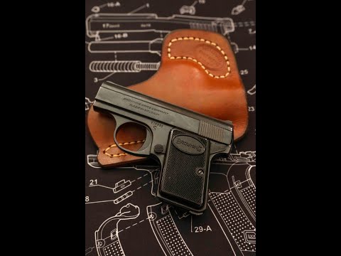 Baby Browning Pocket Pistol 6.35mm 25acp Closeup and Field Strip