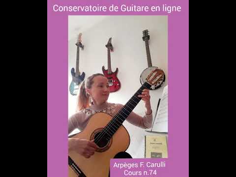 Arpèges F. Carulli. Cours de guitare n.74 Formation "Cours de guitare en ligne" #notesguitare