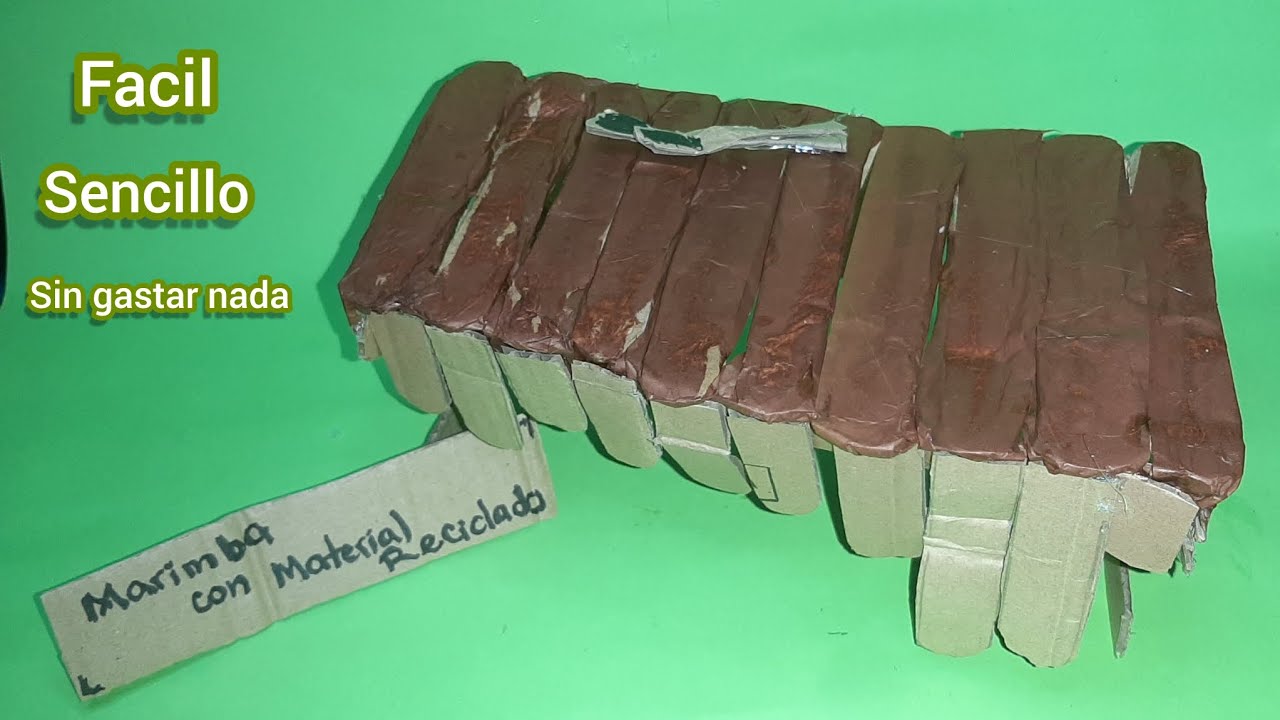 como hacer una marimba con material reciclable YouTube