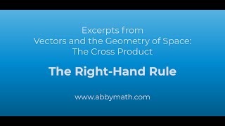 The Right-Hand Rule