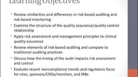 Risk Based Auditing Trailer