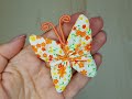 Very cute and very simple butterfly from a small piece of fabric and wire