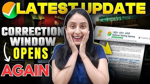 NTA LATEST UPDATE | NEET 2024 CORRECTION WINDOW Reopens #neet #neet2024 #update