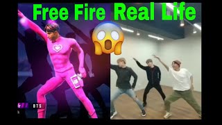 FREE FIRE ALL EMOTE IN REAL LIFE 2022|| ORIGIN OF FREE FIRE #shorts 🤯