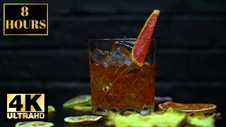 Cocktail Drink Alcohol Wallpaper Scrennsaver Background 4K 8 HOURS With Music