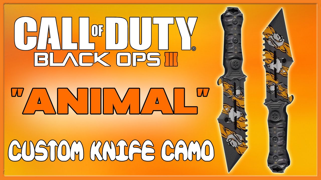 Black Ops 3 - "ANIMAL KNIFE CAMO!" - "Paint Job Tutorials" Camos (COD BO3)