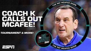 Why Coach K almost told Pat McAfee to 'SHUT THE HELL UP!' 🤣 | The Pat McAfee Show