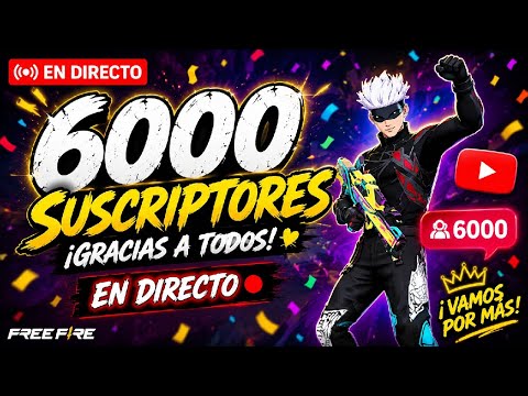 Regalando pases élites a suscriptores por llegar a los 6000 mil suscriptores REGIÓN EE.UU #freefire