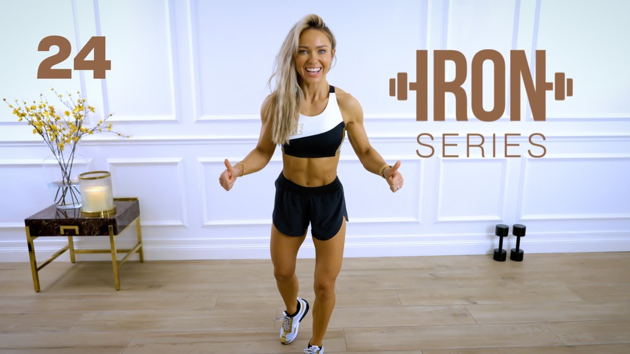 IRON Series 30 Min Full Body Circuits Workout - Dumbbells