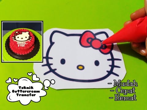 cara membuat kue ulang tahun Hello Kitty  |Tampa membeli karakter mainan. 