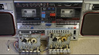 картинка: Тех. уголок Винтика и Шпунтика. Sharp GF-800, ремонт его протяжек и УНЧа.