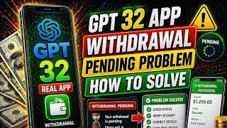 Gpt 32 Withdrawal Pending Problem | Solve 💯 | How to Withdrawal Money on Gpt 32 
