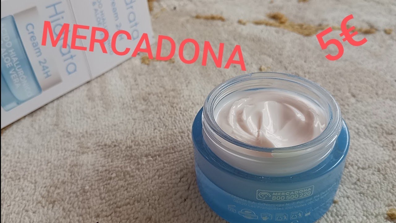 كريم مرطب للوجه من ميركادونا لجميع انواع البشرة جودة رائعة والثمن يا سلام فقد 5€ يحتوي على الالوفيرا