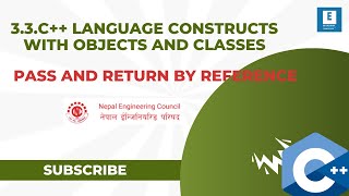 3.3.C++ language constructs with objects and classes: PASS AND RETURN BY REFERENCE ||NEC EXAM #nec