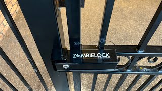 Swing gate Ghost Control Opener and Zombielock electric lock