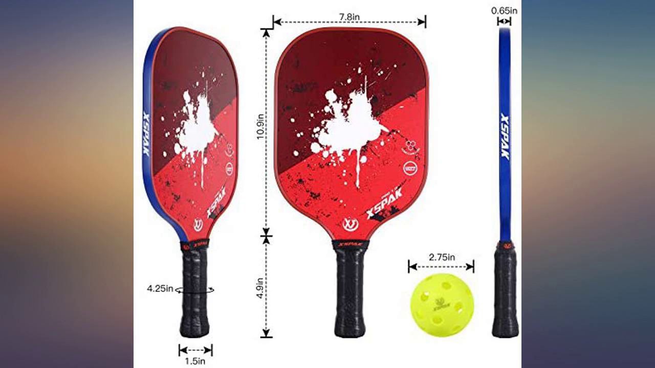 XS XSPAK Pickleball Paddles Sets of 2 with Sling Bag, Carbn Fiber