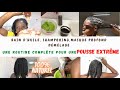 ROUTINE CAPILLAIRE POUR TOUT TYPE DE CHEVEUX AVEC DU 100% NATUREL : POUSSE EXTRÊME GARANTIE 👌🏾