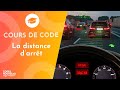 Cours code  permis de conduire  la distance darrt