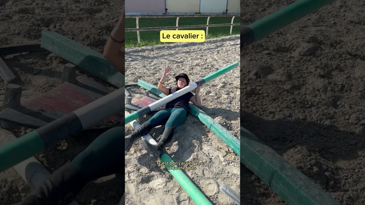 Quand il y a chute 🐴 #entresesoreilles #cheval #equitation #humour #shortswithzita #shorts #chevaux