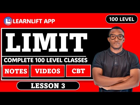 LIMIT OF A FUCTION FOR 100 LEVEL (MATHEMATICS) PART 3