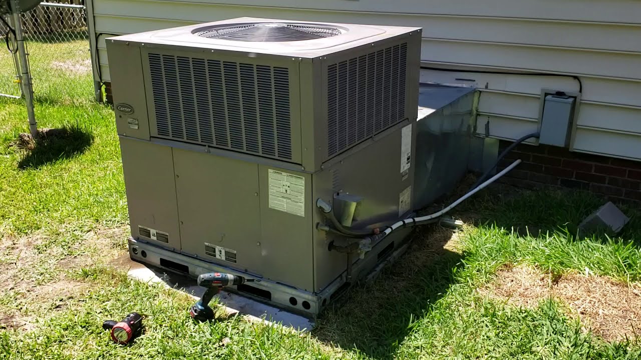 Carrier air conditioning unit . ( NO HEAT ) YouTube